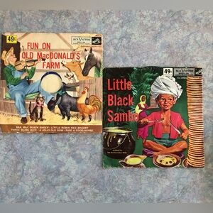 50's Kids '45 Records - pair - Children's Albums - Kids Records - 50's Children